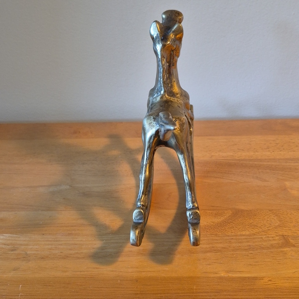 VINTAGE Solid Brass Rocking Horse Figurine Home Decor - Picture 5 of 15